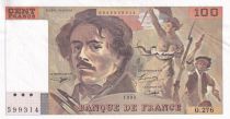 France 100 Francs - Delacroix - 1995 - Serial O.276 - P.154