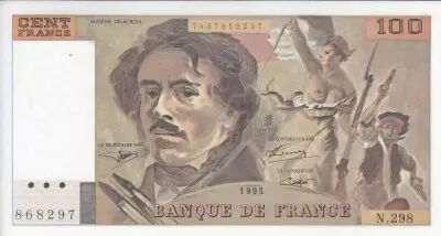 France 100 Francs - Delacroix - 1995 - S�rie N.298 - Dernier Alphabet
