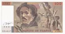 France 100 Francs - Delacroix - Sign Vigier - 1993 - Serial O.208 - P.154