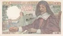 France 100 Francs - Descartes - 07-01-1943 - Serial L.60