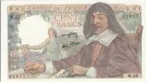 France 100 Francs - Descartes - 07-01-1943 - Serial M.55