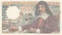 France 100 Francs - Descartes - 12-10-1944 - Serial K.117