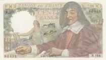 France 100 Francs - Descartes - 20-07-1944 - Serial R.104