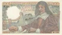 France 100 Francs - Descartes - 20-07-1944 - Serial W.103