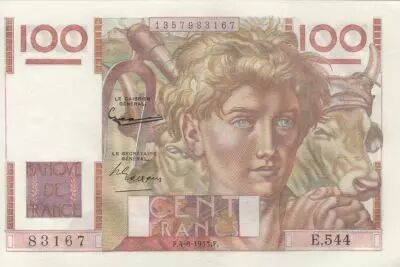 France 100 Francs - Farmer - 04-06-1953 - Serial E.544