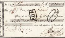 France 100 francs - French bank receipt - Serial 149 - 1858