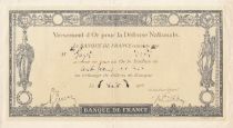 France 100 francs - Gold Payment Receipt for National Defence - 1916