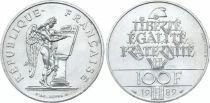 France 100 Francs - Human Rights - 1989 - Silver