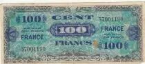 France 100 Francs - Impr. am&eacute;ricaine (drapeau) - 1944 - Sans s&eacute;rie - Num 57001190