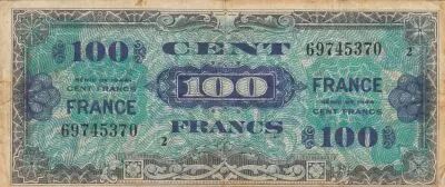 France 100 Francs - Impr. am�ricaine (France) - 1944 - S�rie Petit 2 - Num 69745370
