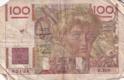 France 100 Francs - Jeune Paysan - 03-04-1947 - S�rie D.200