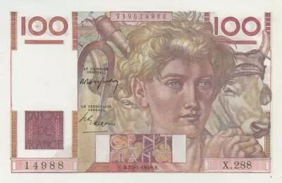 France 100 Francs - Jeune Paysan - 27-01-1949 - S�rie X.288