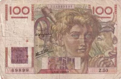 France 100 Francs - Jeune Paysan - 31-05-1946 - S�rie Z.50