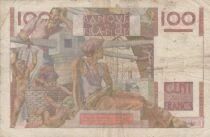 France 100 Francs - Jeune Paysan - Filigrane Invers&eacute; - 06-08-1953 - S&eacute;rie D.552