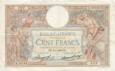 France 100 francs - Luc Olivier Merson - 02-01-1936 - S�rie X.50144