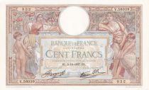 France 100 Francs - Luc Olivier Merson - 02-12-1937 - Serial V.56039 - P.69