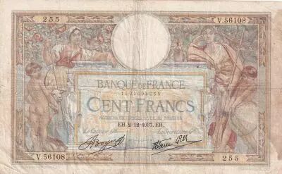 France 100 Francs - Luc Olivier Merson - 02-12-1937 - S�rie V.56108