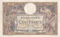 France 100 Francs - Luc Olivier Merson - 14-08-1912 - Serial U.1596 - P.71
