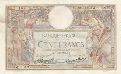 France 100 francs - Luc Olivier Merson - 15-04-1937 - Serial W.53709