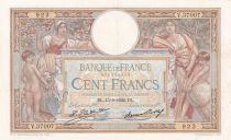 France 100 Francs - Luc Olivier Merson - 15-09-1932 - Serial V.37007 - F.24.11