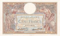 France 100 Francs - Luc Olivier Merson - 15-09-1932 - Serial V.37007- F.24.11