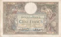 France 100 Francs - Luc Olivier Merson - 17-11-1925 - Serial B.13162 - F to VF - P.69
