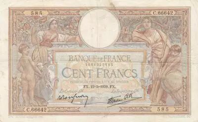 France 100 Francs - Luc Olivier Merson - 19-05-1939 - Serial C.66642