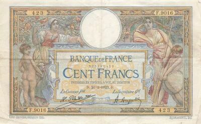 France 100 francs - Luc Olivier Merson - 20-02-1923 - S�rie F.9016