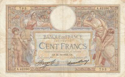 France 100 francs - Luc Olivier Merson - 21-12-1933 - Series A.42390