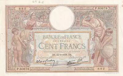 France 100 Francs - Luc Olivier Merson - 22-09-1938 - S�rie P.60678