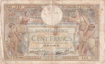 France 100 Francs - Luc Olivier Merson - 24-02-1938 - S�rie Z.57966
