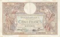 France 100 Francs - Luc Olivier Merson - 27-10-1938 - Serial J.61629