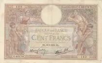 France 100 Francs - Luc Olivier Merson - 30-03-1939 - Serial G.65179