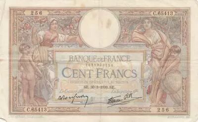 France 100 Francs - Luc Olivier Merson - 30-03-1939 - S�rie C.65413