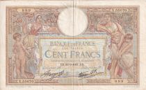 France 100 Francs - Luc Olivier Merson - 30-09-1937 - Serial X.55670 - P.69