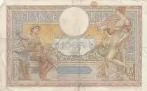 France 100 francs - Luc Olivier Merson modified - 09-12-1937 - Serial W.56179