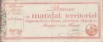 France 100 Francs - Mandat Territorial - 1796 - Without serial - P. A.84b