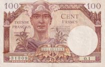 France 100 Francs - Mercury - 1947 - Serial O.1 - M.9