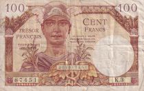 France 100 Francs - Mercury - French Treasury - 1947 - Serial K.3 - F - P.11