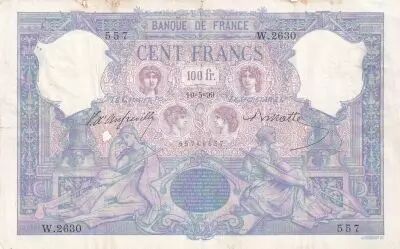France 100 Francs - Rose et Bleu - 10-05-1899 - S�rie W.2630
