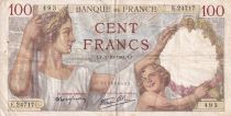 France 100 Francs - Sully - 02-10-1941 - Serial E.24717 - F to VF - P.94
