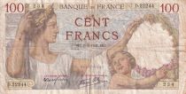 France 100 Francs - Sully - 05-06-1941 - Serial D.22244 - F - P.94
