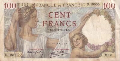 France 100 Francs - Sully - 13-03-1941 - S�rie R.19900