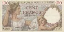 France 100 Francs - Sully - 18-12-1941 - Serial W.27298