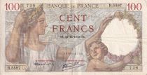 France 100 Francs - Sully - 21-12-1939 - Serial R.5597- P.94
