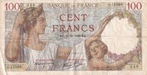 France 100 Francs - Sully - 24-10-1940 - Serial Q.15568 - F to VF - P.94