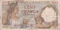France 100 Francs - Sully - 28-09-1939 - Serial H.1937 - F - P.94