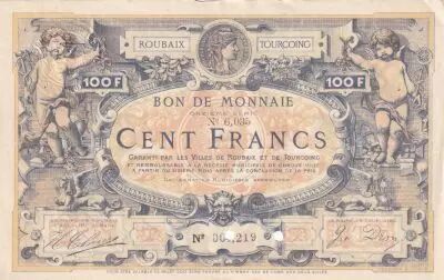France 100 Francs - Ville -  Roubaix-Tourcoing - 11�me S�rie - 6035