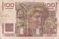 France 100 Francs - Young farmer - 06-05-1946 - Serial N.47