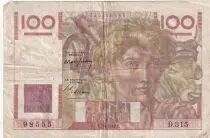 France 100 Francs - Young farmer - 07-04-1949 - Serial D.315 - F.28.23